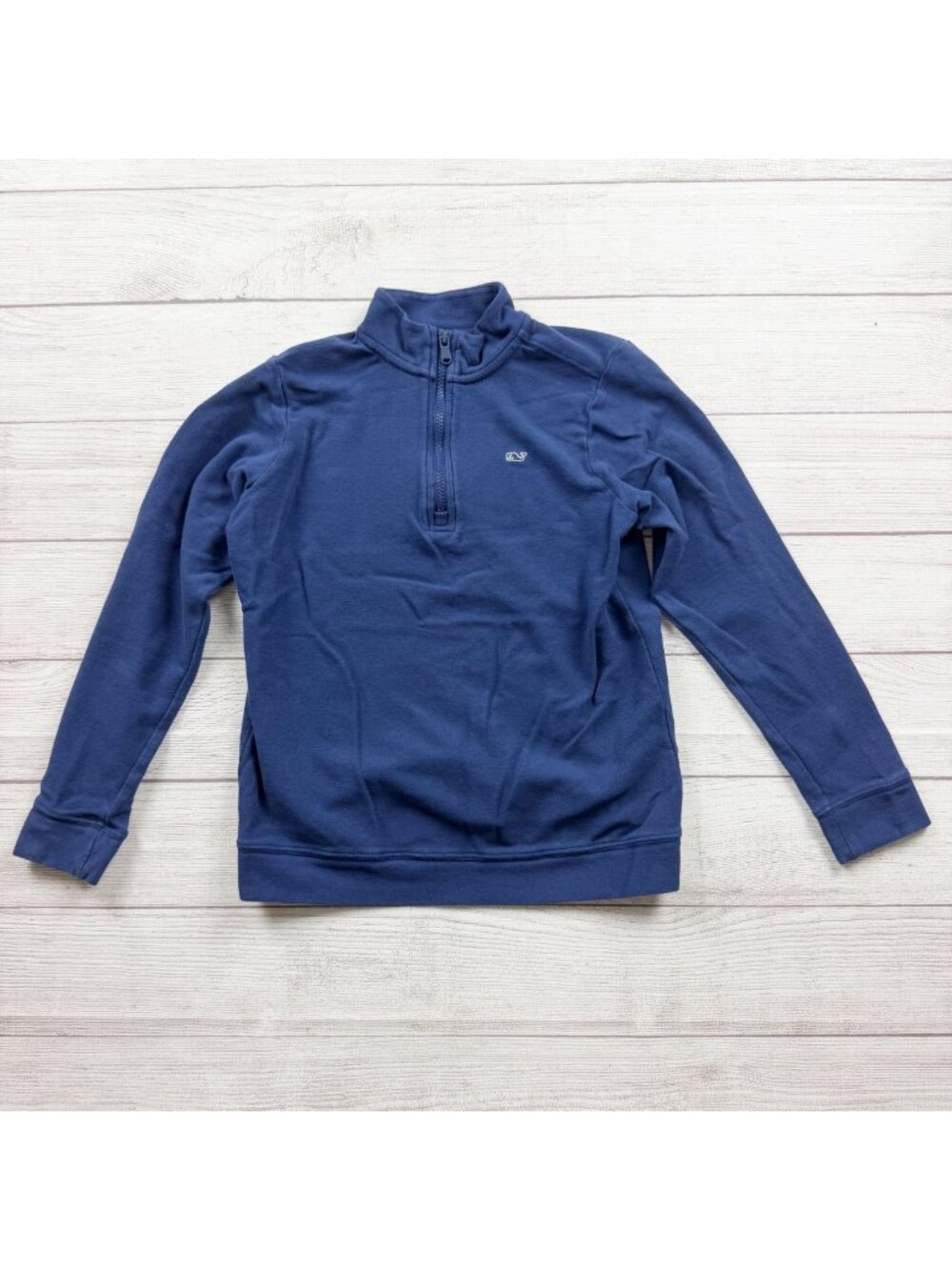 Vineyard Vines Blue Quarter Zip Pullover Sweatshirt Lightweight Cotton M 12-14